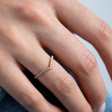 Anillo de diamantes de rafia