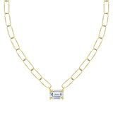 Custom Paperclip Diamond Necklace