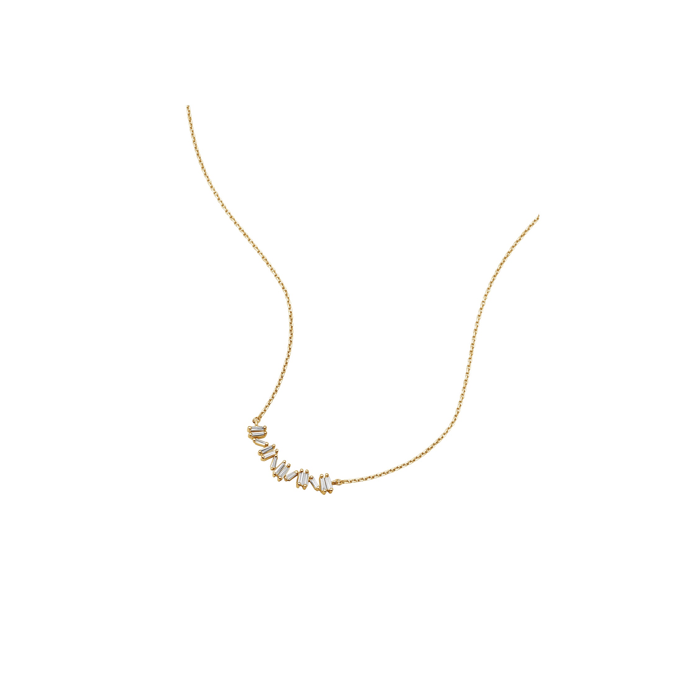 Collar de diamantes Baguette