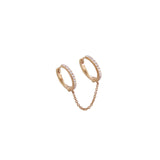 Chain Diamond Huggies