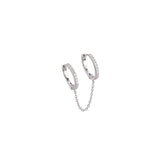 Chain Diamond Huggies