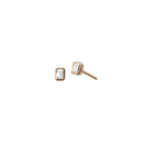 Emerald Bezel Earrings