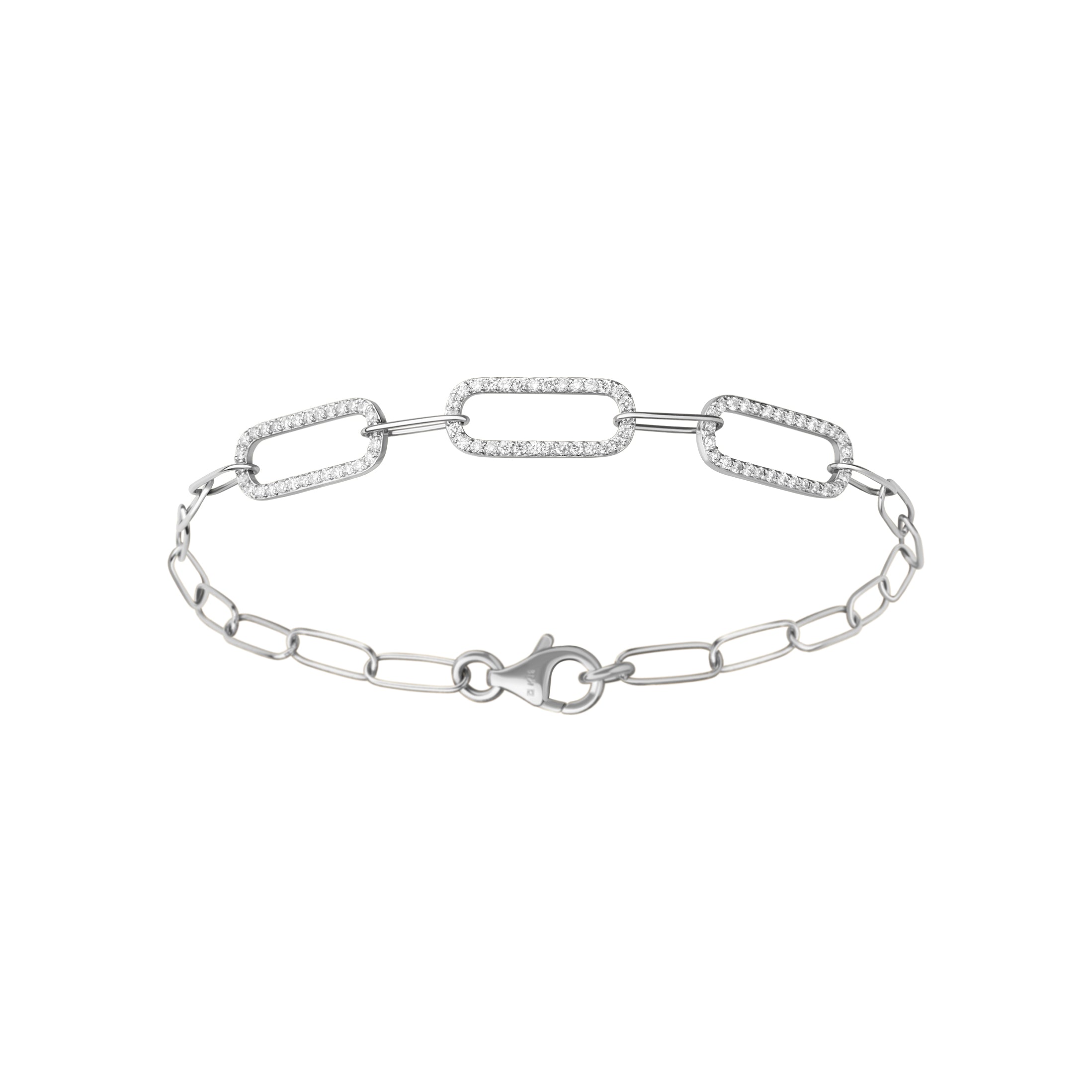 Paperclip Diamond Bracelet