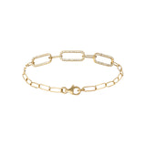 Paperclip Diamond Bracelet