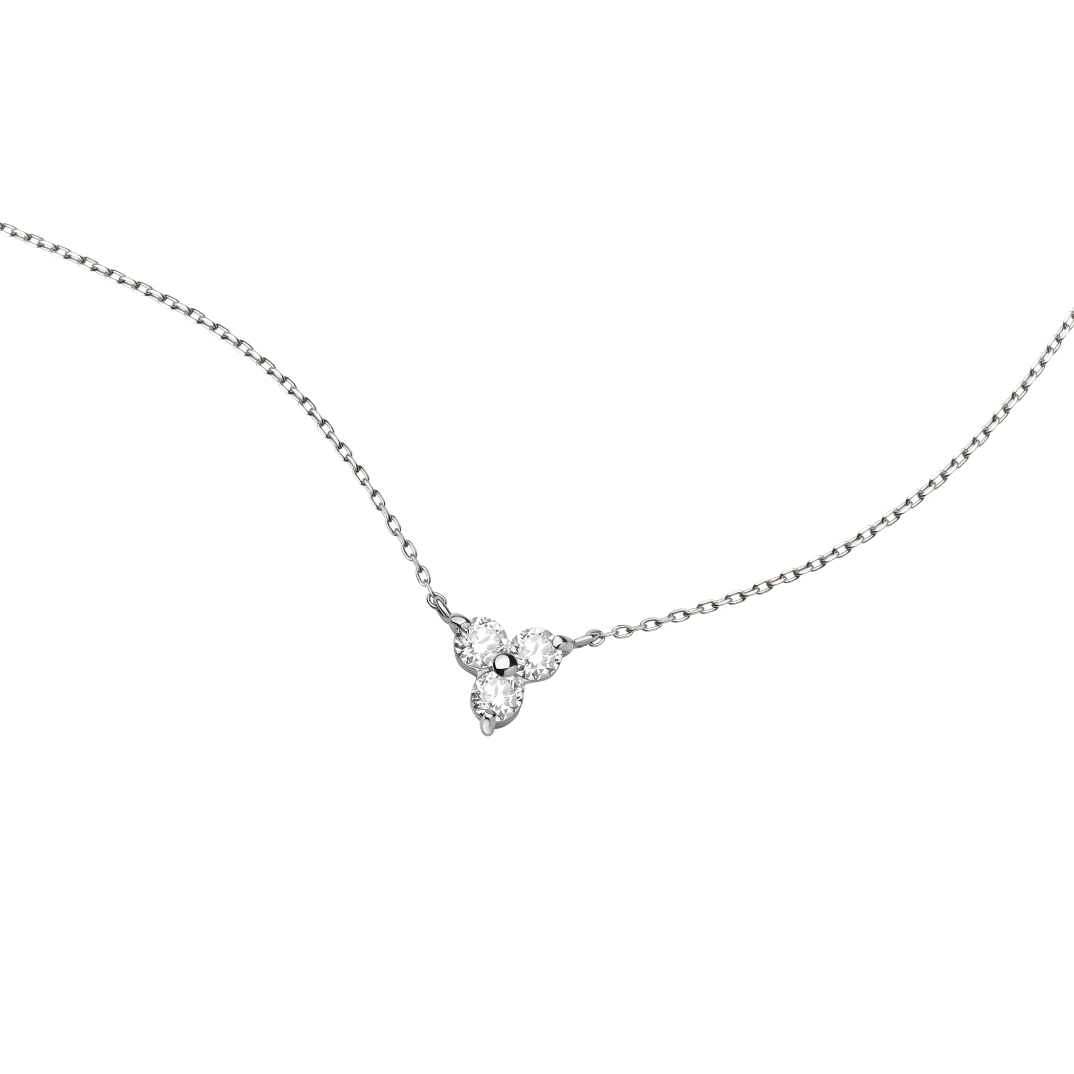 Colgante de diamantes Trebol
