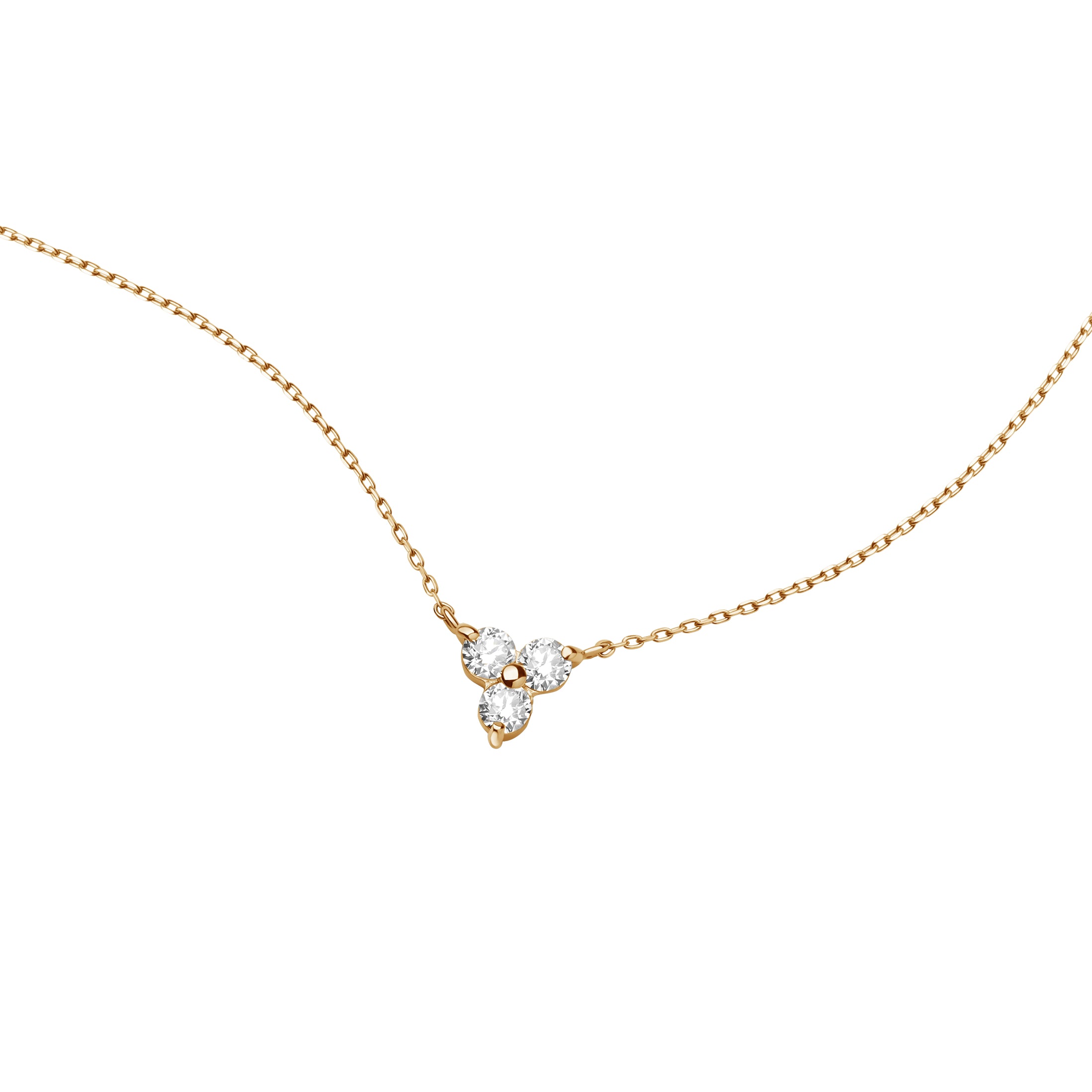 Colgante de diamantes Trebol
