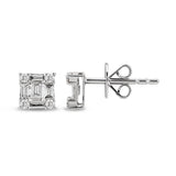 Baguette Illusion Diamond Earrings