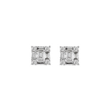 Baguette Illusion Diamond Earrings