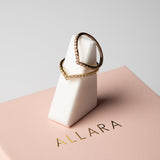 Anillo de diamantes de rafia
