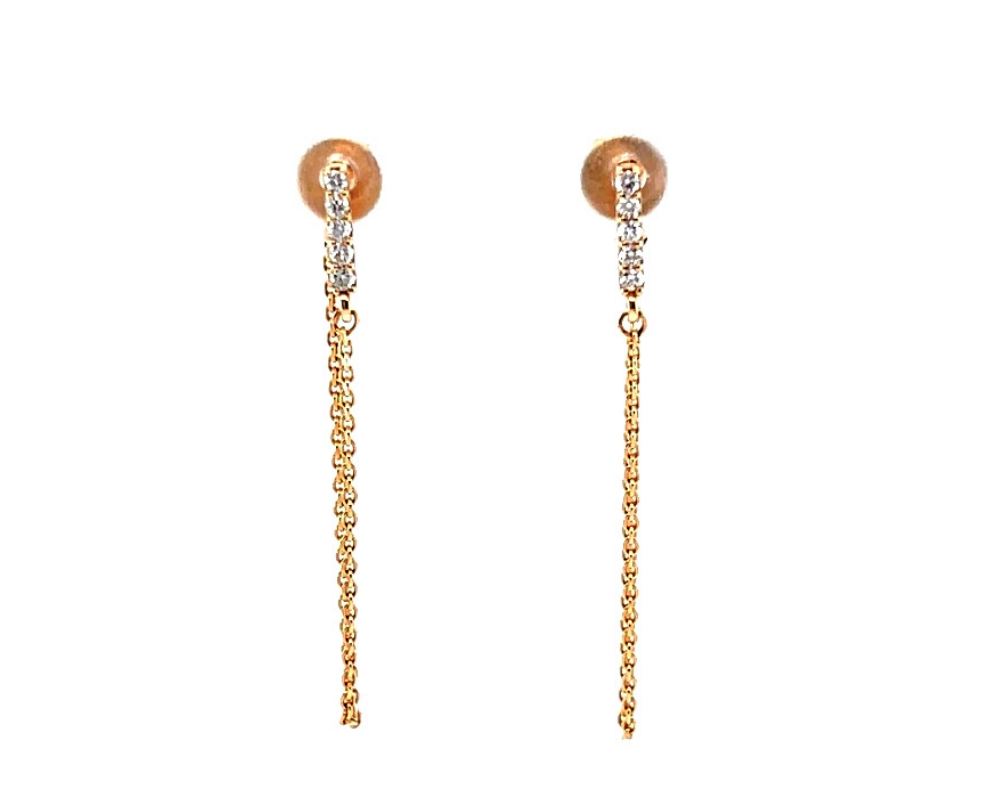 Aros de hot sale oro con diamantes