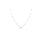 Solitaire Baguette Diamond Necklace