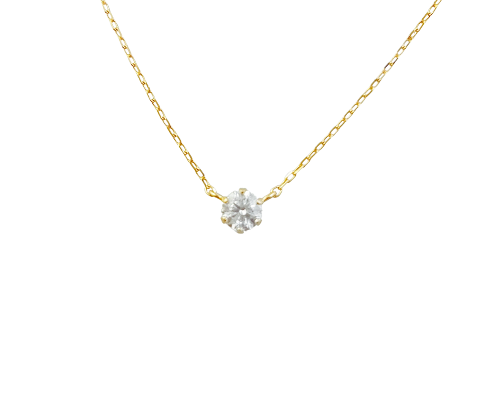 Natural White Diamond Studded Necklace Sets in 14k Solid Gold