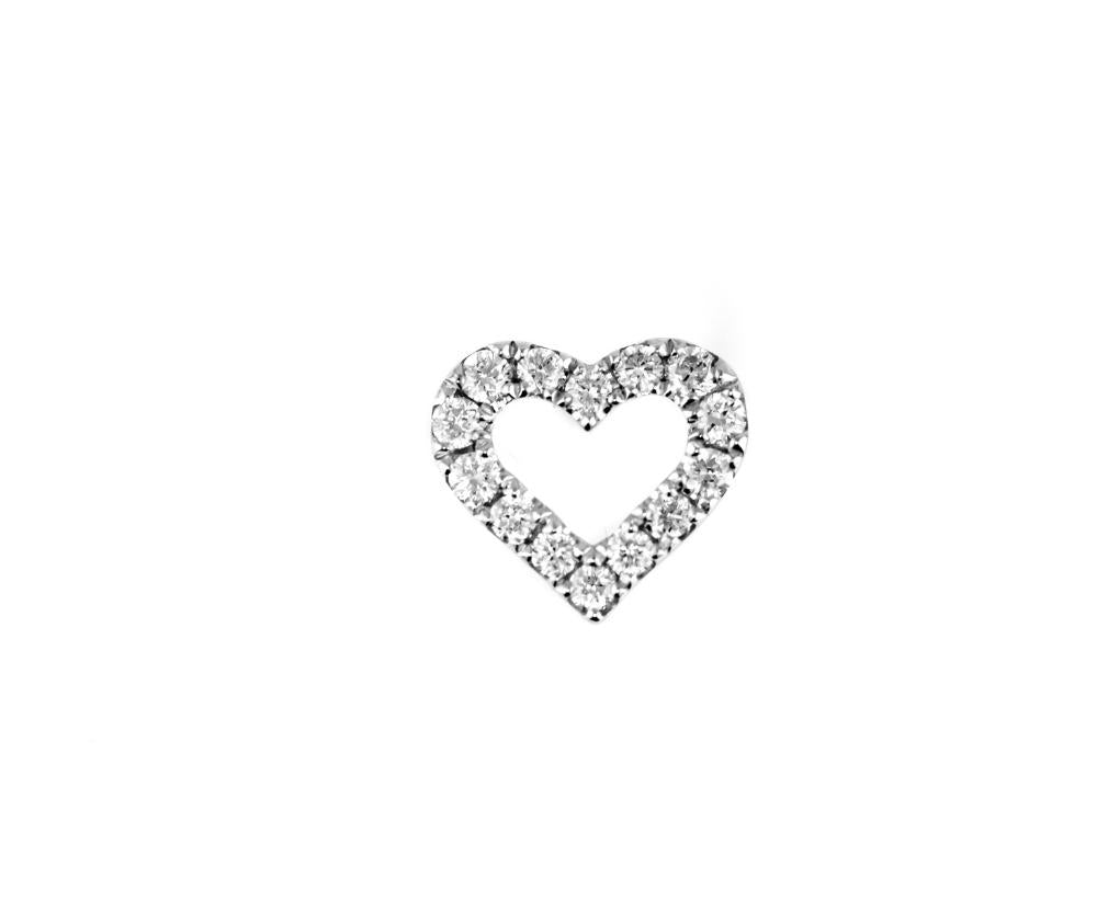 Coração Diamond Piercing (White Gold)