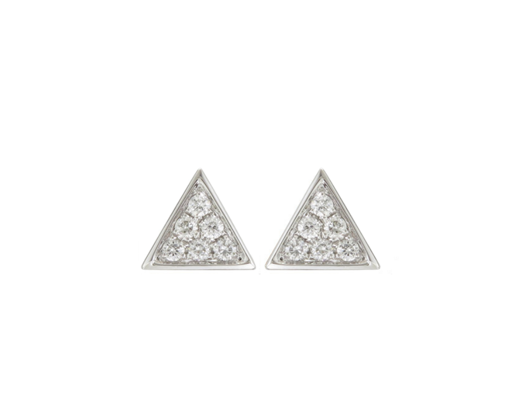 Trinity Diamond Studs (White Gold)