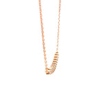 Crescent Diamond Necklace (Rose Gold)