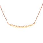 Crescent Diamond Necklace (Rose Gold)